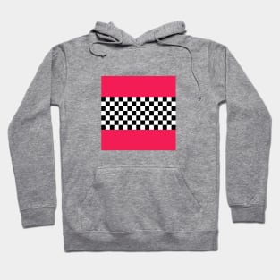 Checkerboard and pink Hoodie